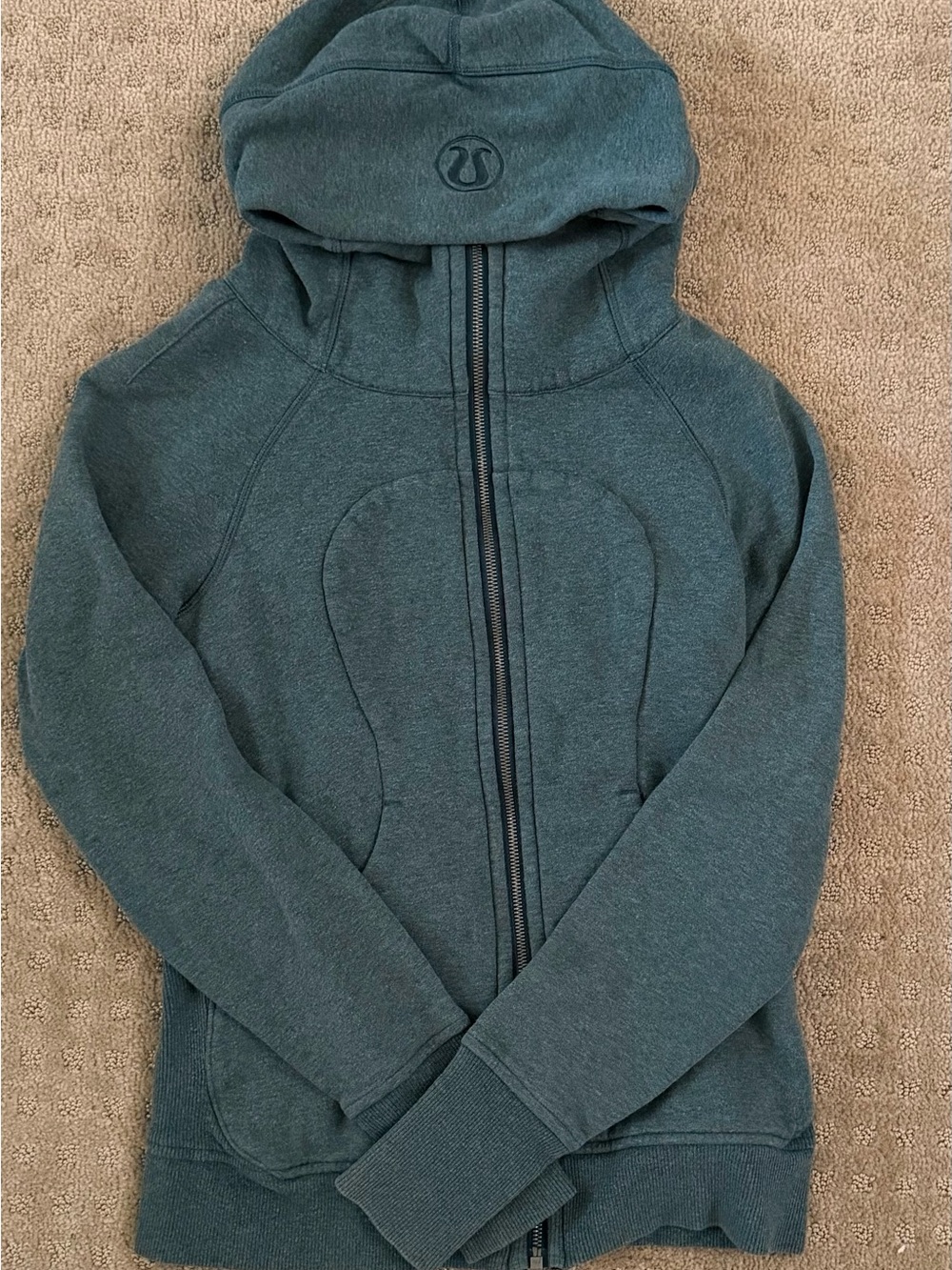 lululemon athletica Girls' Heather Teal Hooded Jacket